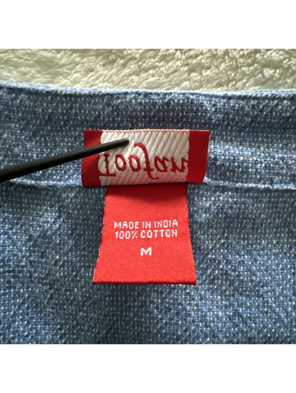 Lagenlook Cotton Top Blue Oversized Boxy Womens M Button Detail Minimalist Artsy - Picture 6 of 9